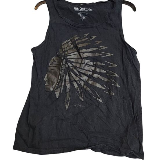 Rings of Fire mens graphic tee sleeveless crew neck Sz Medium‎ - Picture 4 of 6